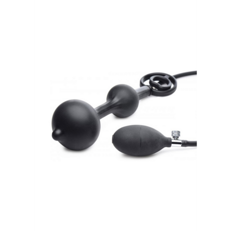 Opblaasbare Silicone Anale Plug + Cock- en Ballring