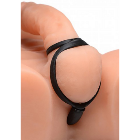 Opblaasbare Silicone Anale Plug + Cock- en Ballring