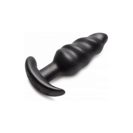 Vibrerende Silicone Swirl Plug met Afstandsbediening en 25 Snelheden