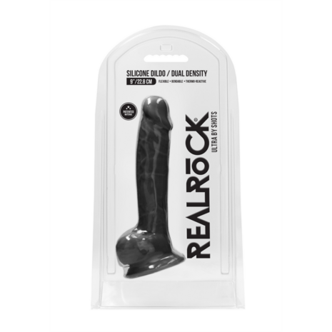 Siliconen Dildo met Ballen - 9 / 23 cm