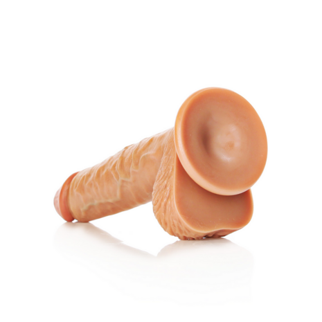 Rechtdoorlopende Realistische Dildo met Ballen en Zuignap - 8 / 20,5 cm