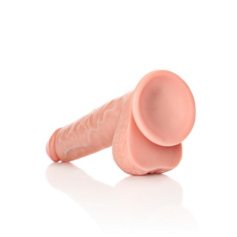 Rechtdoor Realistische Dildo met Ballen en Zuignap - 11 / 28 cm