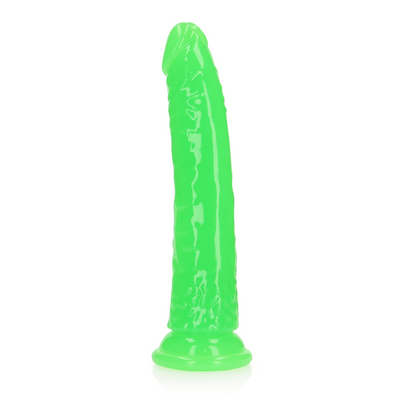 Slank Realistisch Dildo met Zuignap - Glow in the Dark - 8'' / 20 cm