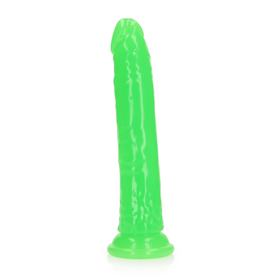 Slanke Realistische Dildo met Zuignap - Glow in the Dark - 9'' / 22,5 cm