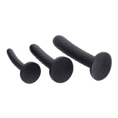 Strap-on Silicone 3 piece set - Black