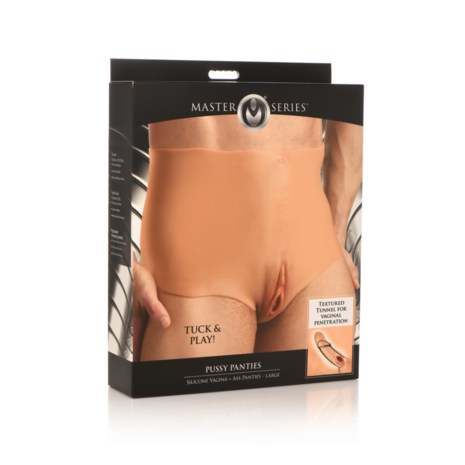 Pussy Panties - Silicone Vagina and Ass Panties - L