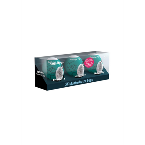 Naughty - Masturbator Egg Set - 3 Stuks - Donkergroen