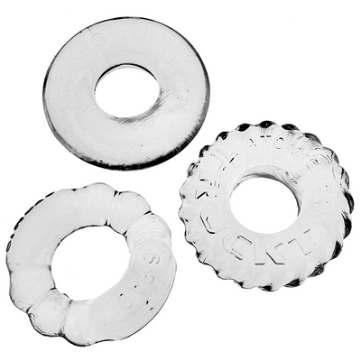 Bonemaker - 3-pack Boner Cockring Kit - Clear