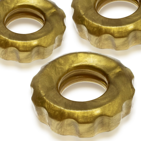 Super Huj - 3-pack Stretchy Cockrings - Bronze Metallic