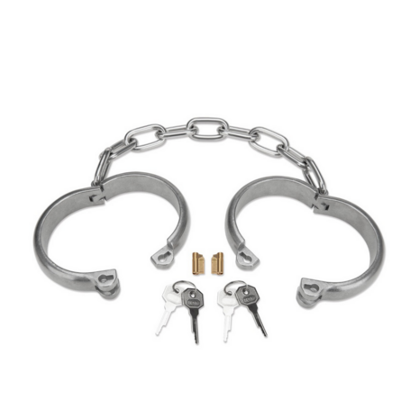 Heavy Duty Ankle Cuffs - Silver