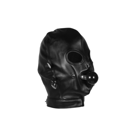 Blindfolded Mask met Ademend Ball Gag - Zwart