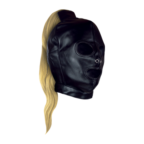 Mask met Blonde Ponytail - Zwart