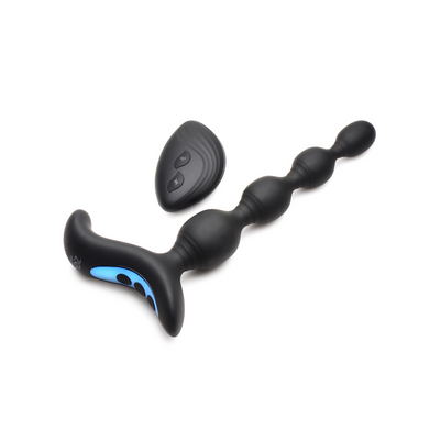 Vibrating and E-Stim Silicone Anal Beads with Remote Control