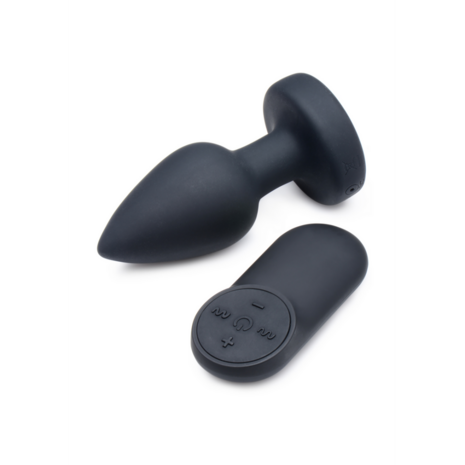 Silicone Vibrating LED Plug - Klein