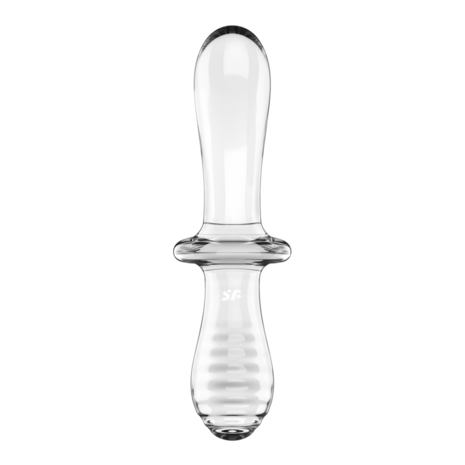 Double Crystal - Glass Dildo - Transparent