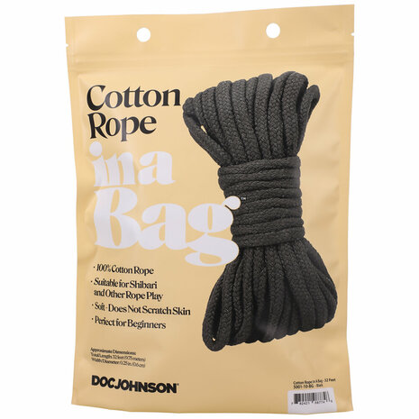 Cotton Rope - 32 ft - Black