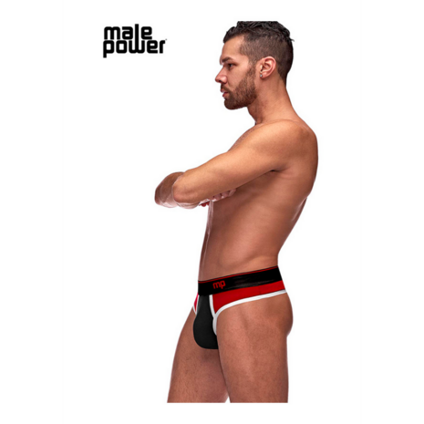 Panel Thong - L/XL - Zwart/Rood