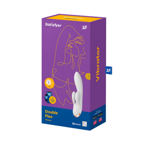 Double Flex - Rabbit Vibrator - White