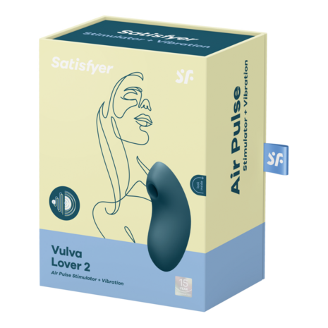 Vulva Lover 2 - Double Air Pulse Vibrator - Blue