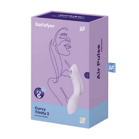 Curvy Trinity 2 - Insertable Air Pulse Vibrator - Violet