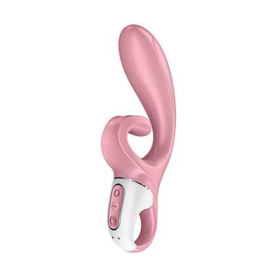 Hug Me - Rabbit Vibrator with Tongue Tip for Clitoris Stimulation - Pink