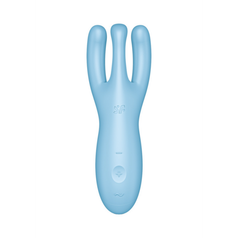 Threesome 4Plus - Lay-on Vibrator met App - Blauw