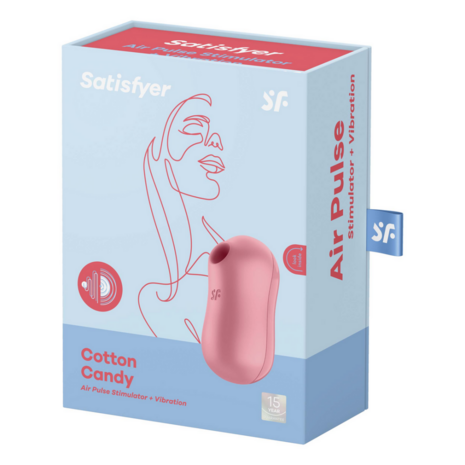 Cotton Candy - Double Air Pulse Vibrator - Light Red