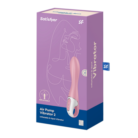 Air Pump Vibrator 2 - Inflatable Vibrator - Light Red