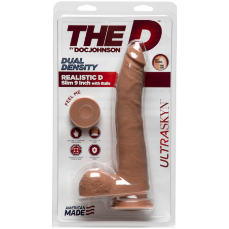 D Slim - Realistic ULTRASKYN Dildo with Balls - 2 Pieces