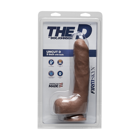 Uncut D - Realistic FIRMSKYN Dildo with Balls - 9 / 22 cm