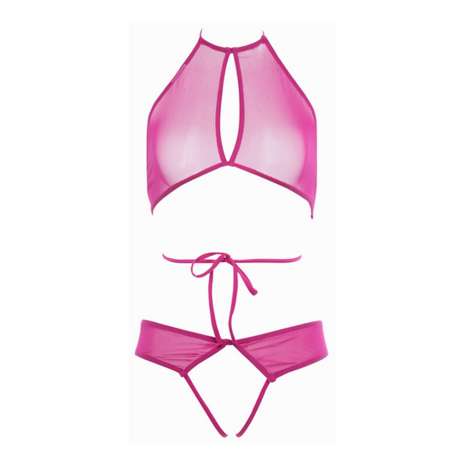 Marley - Peekaboo en Panty - L/XL - Hot Pink