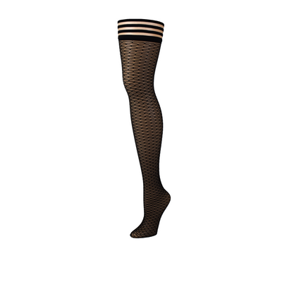 Beth Ann - Thigh High - A - Zwart