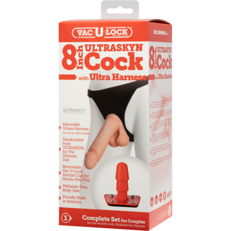 ULTRASKYN Harnas en Dildo - 8 / 20 cm