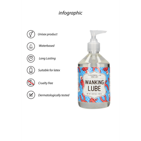 WANKING LUBE - Masturbatie Glijmiddel - 500 ml