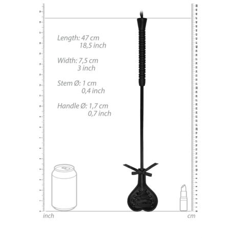 Hartvormige Crop met Zwarte Kant