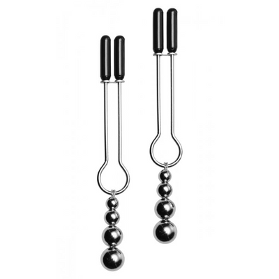 Decorative Nipple Clamp Set with Triple Beads