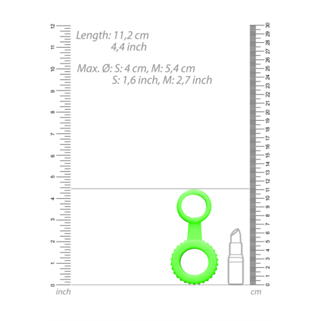 Cockring and Ball Strap - Glow in the Dark