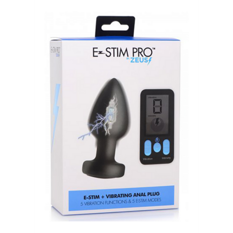 E-Stim Pro - Siliconen Vibrerende Anale Plug + Afstandsbediening