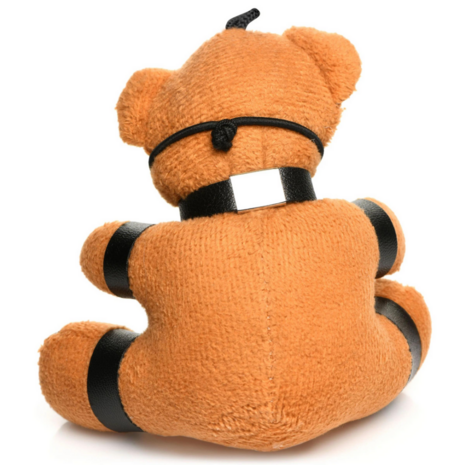 Gagged Teddy Bear Keychain - Brown