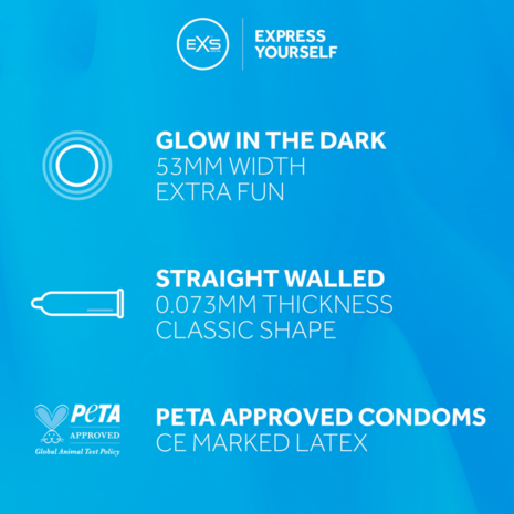 EXS Glowing - Condoms - 100 Pieces