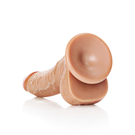 Gebogen Realistische Dildo met Ballen en Zuignap - 8 / 20,5 cm