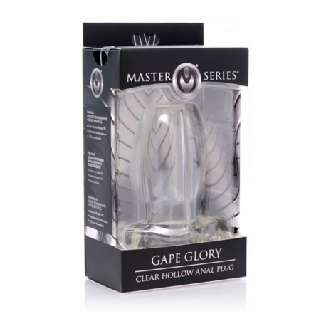 Gape Glory - Transparante Holle Anale Plug - Groot