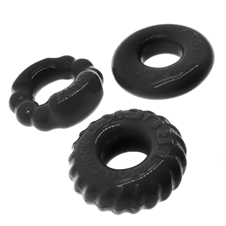 Bonemaker - 3-pack Boner Cockring Kit - Zwart