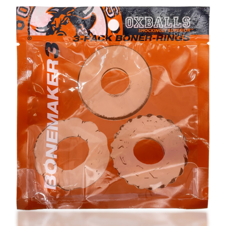 Bonemaker - 3-pack Boner Cockring Kit - Doorzichtig