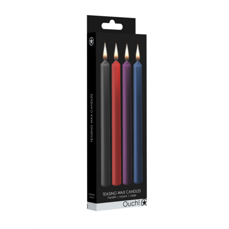 Teasing Wax Kaarsen - 4 Stuks - Groot - Multicolor