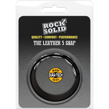 De Leather 5 Snap - Leather Cockring