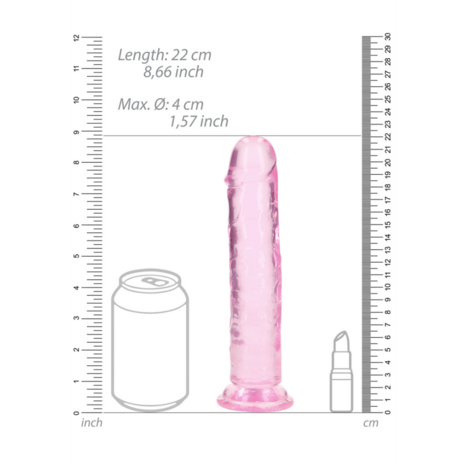 Rechtdoor Realistisch Dildo met Zuignap - 20 cm / 8''