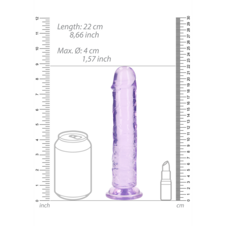 Rechtdoorgaande Realistische Dildo met Zuignap - 8'' / 20