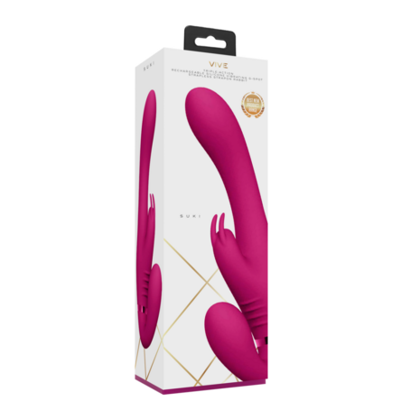 Suki - Vibrerende Strapless Strap-on Rabbit - Roze