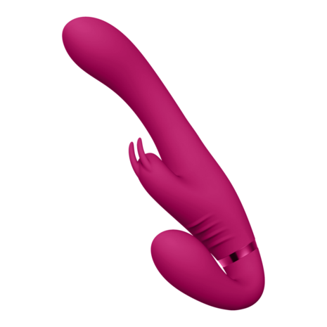 Suki - Vibrerende Strapless Strap-on Rabbit - Roze